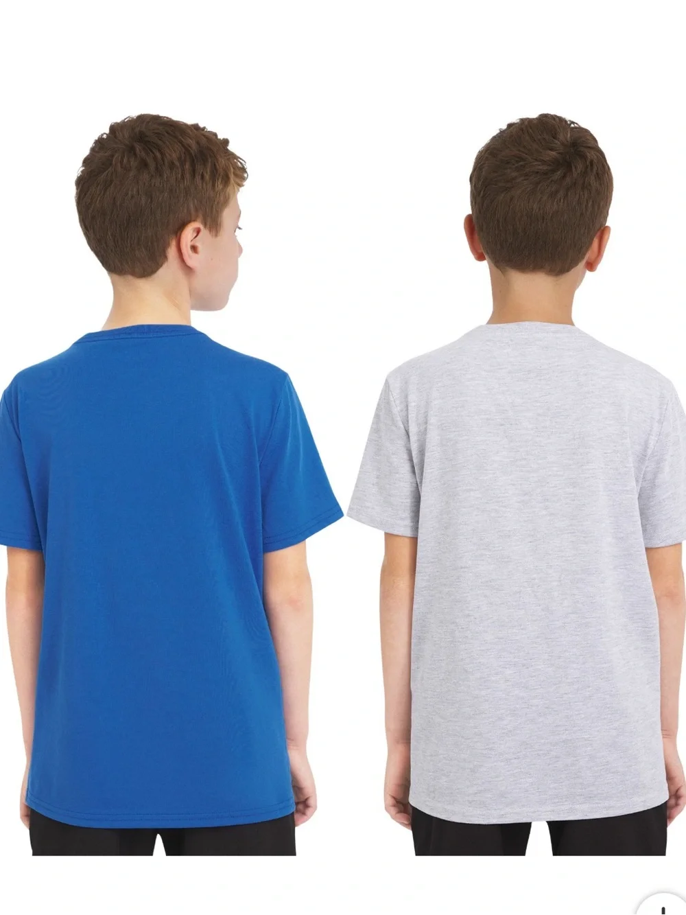 Champion Gray & Blue Block Logo T‑Shirt